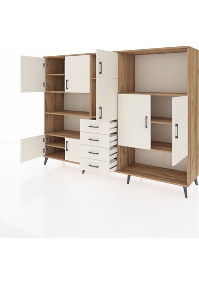 Hyperion Dolap 10 Raflı 4 Çekmeceli 8 Kapaklı 220x44x163 Çam-ayta Çam-aytaşı Hyperion Dolap 10 Raflı 4 Çekmeceli 8 Kapaklı 220x44x163 Çam-ayta Çam-aytaşı