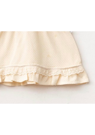 Işıl Baby Dantel Yaka Detaylı Elbise Bej