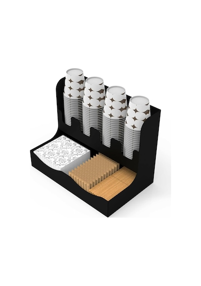 Metal Çay Ve Kahve Organizasyon Standı 16oz Siyah 0