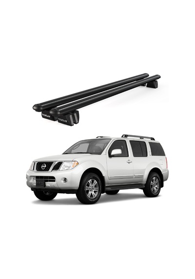 Pençe Nissan Pathfinder R51 2004-2012 Uyumlu Siyah Ara Atkı Port Bagaj Tavan Barı