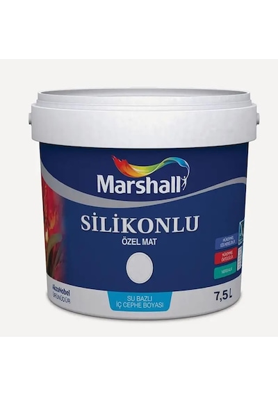 Marshall Silikonlu Özel Mat Beyaz 7,5 Lt (10 Kg) (513008204)