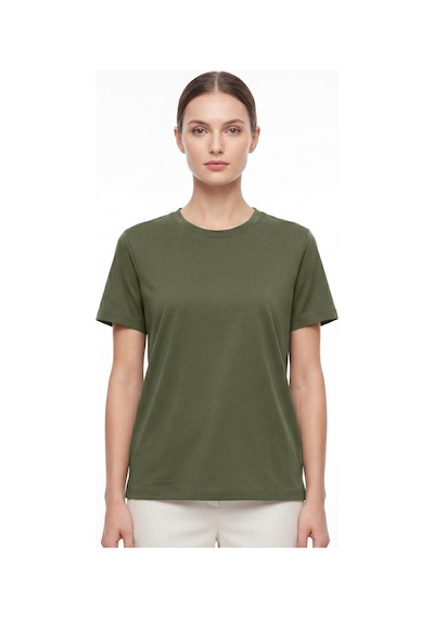 Goffra Kadın Vision Bisiklet Yaka Premium Kalite Yoğun Dokulu Pamuklu T-shirt Haki W101-r0220-05 Goffra Kadın Vision Bisiklet Yaka Premium Kalite Yoğun Dokulu Pamuklu T-shirt Haki W101-r0220-05