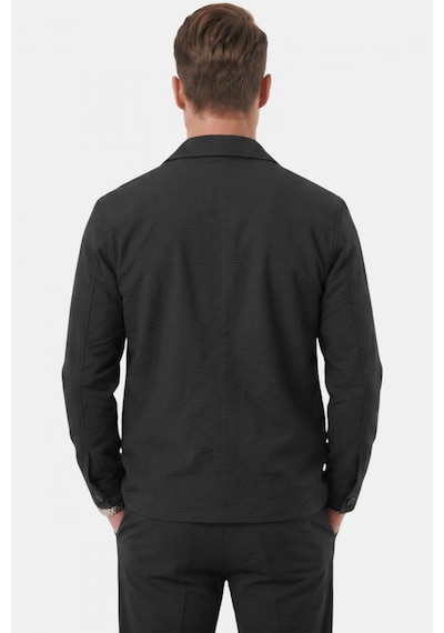 Rizzup Siyah Slim Fit Gofre Dokulu Yazlık Spor Takım Elbise Yarım Astarlı Likralı 2 Li Kombin 2604007 Rizzup Siyah Slim Fit Gofre Dokulu Yazlık Spor Takım Elbise Yarım Astarlı Likralı 2 Li Kombin 2604007