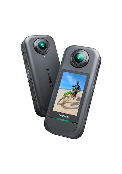 Akaso 360 Standart Combo Aksiyon Kamera 5.7k 360 Video, 48mp Sensör, 72mp 360 Fotoğraf, Aı Takip Siyah