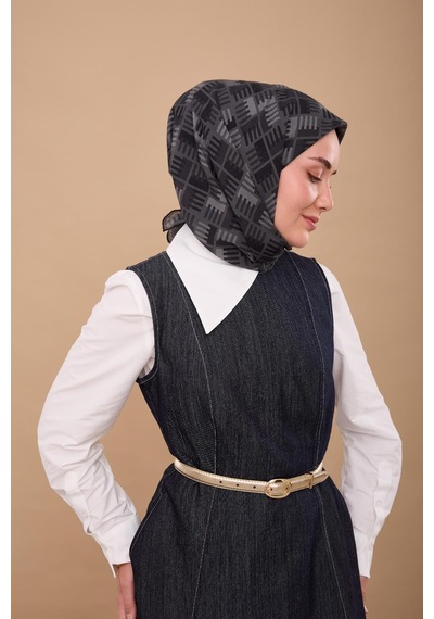 Silk Home Yaz Esintisi Eşarp 150001-15 Siyah, Füme, Gri