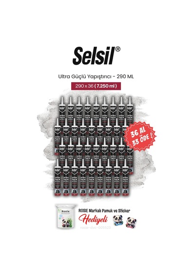 Selsil 290 Ml, 36 Al 33 Öde Ultra Güçlü Yapıştırıcı Ve Rosie Pamuk 290 ML