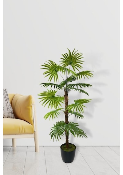 Yapay Ağaç Yelpaze Palmiye Fanpalm 16 Yaprak 115*55cm