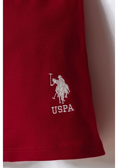 U.s. Polo Assn. Erkek Bebek Beyaz Şort Takım 5274-49944 Kırmızı