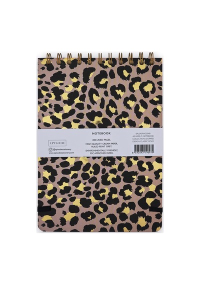 A5 Spiralli Leopard - Classic Gold Çok Renkli