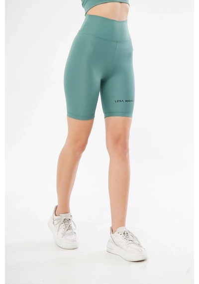 Mzpkartan Yüksek Bel Biker Sporcu Şort - Mint Yeşili Mint Yeşili