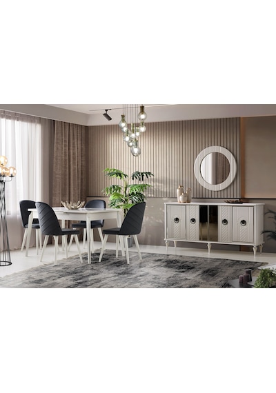 Bahar Mdf Yemek Odası Takımı Aytaşı