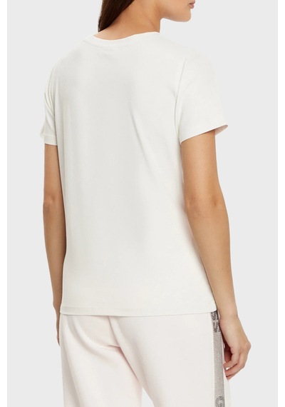 Guess Bayan T Shirt V4yı09 J1314 G6k5 Ekru Ekru