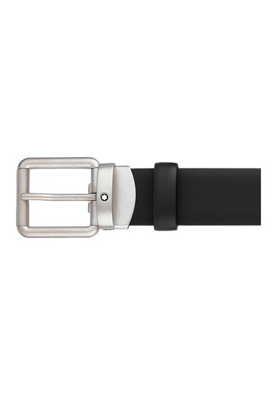Montblanc Siyah 30 Mm Deri Kemer 129453