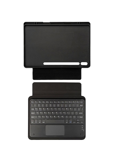 Galaxy Uyumlu  Tab S9 Plus Zore Border Keyboard Bluetooh Bağlantılı Standlı Klavyeli Tablet Kılıfı