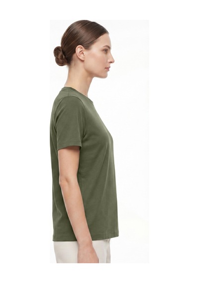 Goffra Kadın Vision Bisiklet Yaka Premium Kalite Yoğun Dokulu Pamuklu T-shirt Haki W101-r0220-05 Goffra Kadın Vision Bisiklet Yaka Premium Kalite Yoğun Dokulu Pamuklu T-shirt Haki W101-r0220-05