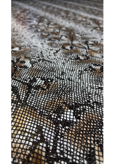 Yılan Desen Suni Deri Ayakkabılık, Çantalık, Döşemelik 100 X 140 Gri