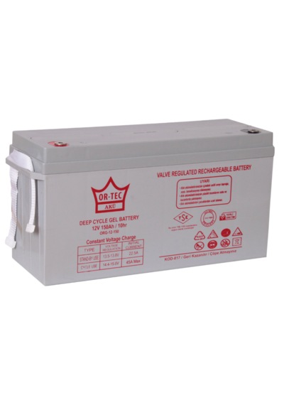 Ortec 12v 150ah Solar Sistem Jel Akü