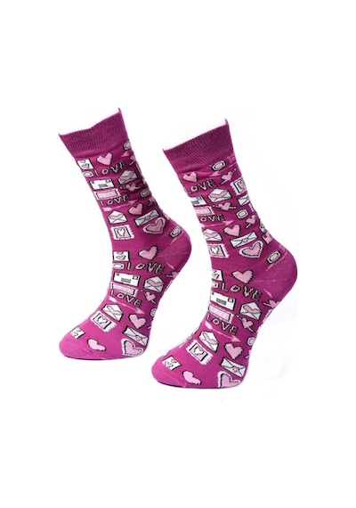 Ozzy Socks Kalp Desenli Çorap Çok Renkli