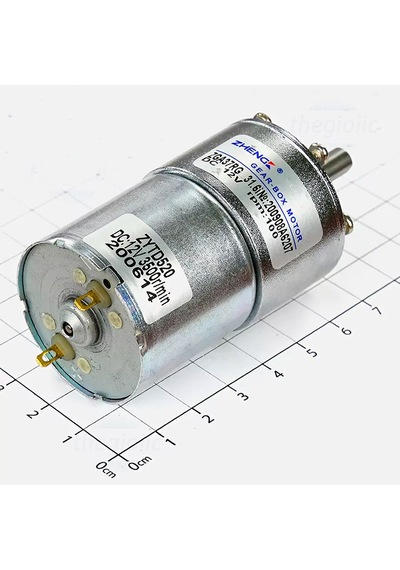 Zga37rg 12v 37mm 100rpm Redüktörlü Dc Motor Metal Dişli Yüksek Tork Kuvvet Robot Oyuncak Rc Araba