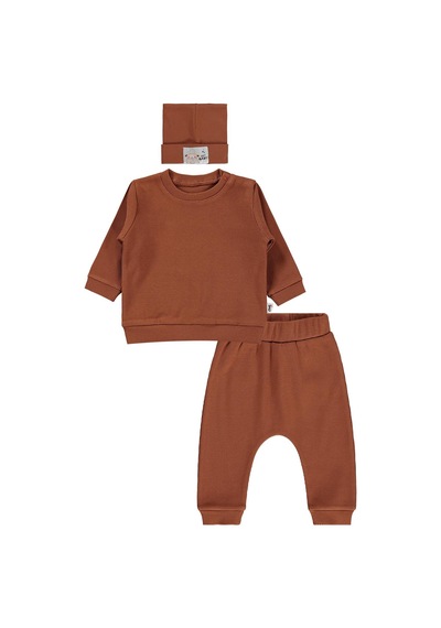 Civil Baby Bereli 3'lü 6-18 Ay Takım - Turuncu Kiremit