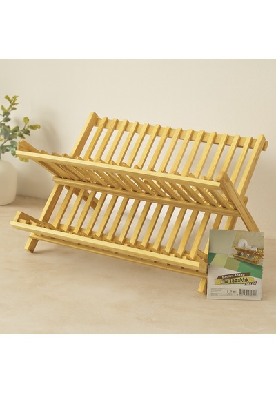 Bambu Tezgah Üstü Bulaşıklık Ve Tabaklık 46x33 Cm Çr