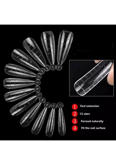 Ellea Nail 120' Li Stıletto Poly Gel Tips Kalıp Form