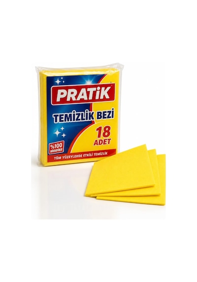 18 Adet Sarı Bez 30 X 35 Cm Genel Mutfak Bezi Temizlik Bezi Diğer