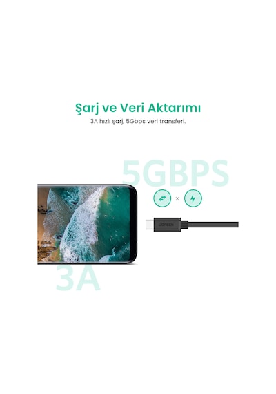 Ugreen Mt01925 Thunderbolt 3 Type-c Erkek To Type-c Dişi Uzatma Kablosu 50 Cm, 40574