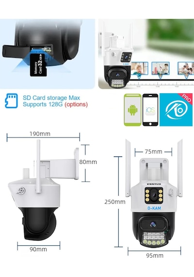 O-kam 6015 Dual Lens Wifi Uzaktan İzleme Sesli Akıllı Kamera