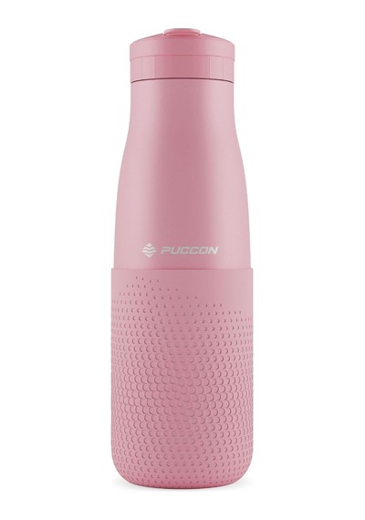 Pembe 500 Ml Çelik Okul Matarası - Silikon Gövdeli Nokta Çelik Termos - 50025 Diğer