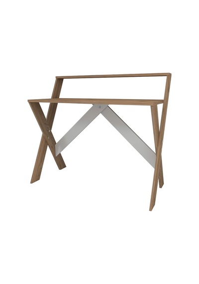 Enda Home X Ayaklı Raflı Ders Çalışma Masası 50x90 Cm Çam Bej