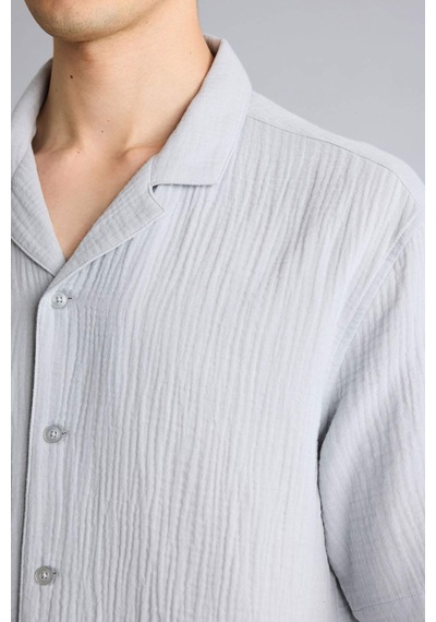 Defacto %100 Pamuk Relax Fit Gömlek C7578ax26smgr130 Gri-gr130