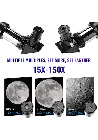 Profesyonel Astronomik Teleskop 70mm Lensli Tripodlu Uzay Gözlem Dürbünü Ay Gözlem Teleskobu