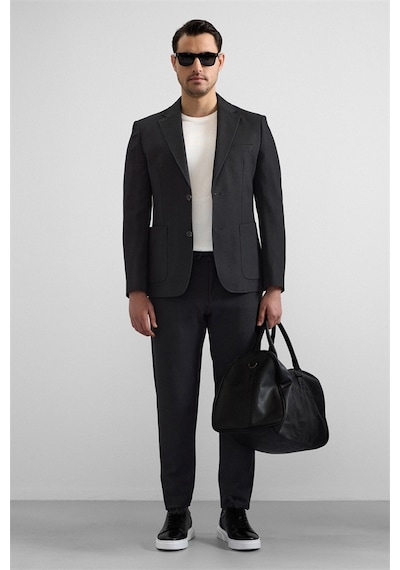 Süvari Siyah Slim Mono Yaka Düz Torba Cep 6 Drop Takım Elbise Tk1006900382-s09 Siyah Süvari Siyah Slim Mono Yaka Düz Torba Cep 6 Drop Takım Elbise Tk1006900382-s09 Siyah