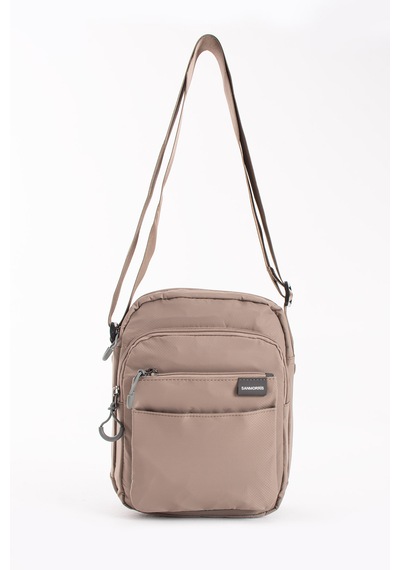 Özer-6022 Sanmorris Suya Dayanıklu Paraşüt Kumaş Çapraz Askılı Unisex Çapraz Askılı Omuz Çantası Kum