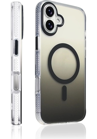 Apple Uyumlu iPhone 16 Plus Kılıf M-safe Şarj Özellikli Transparan Renk Geçişli Zore Toros Kapak
