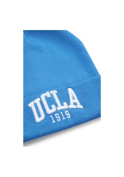 Ucla Lanıta Mavi Bere Nakışlı - Unisex Bere Mavi