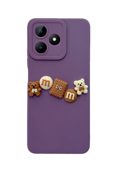 Realme Note 50 / C53 Kılıf 3d M Bear Kamera Korumalı Silikon Kapak