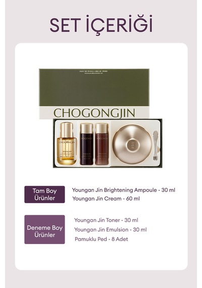 Missha Chogongjin Youngan Brightening Kırışıklık Karşıtı Cilde Aydınlık ve Canlı Görünüm Sunan Set
