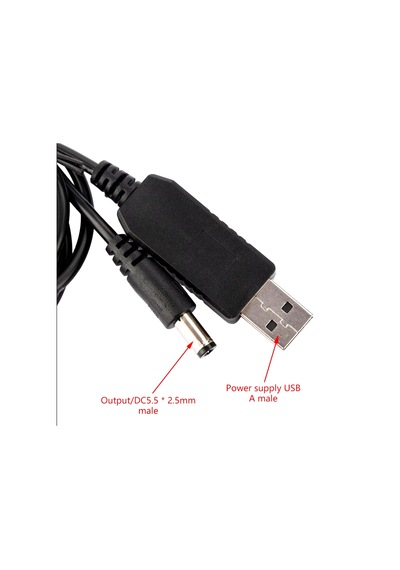 Usb To Dc Adaptör Çevirici, 100 Cm, Çevirici Kablo, 3.0 1.5 Dc Uç