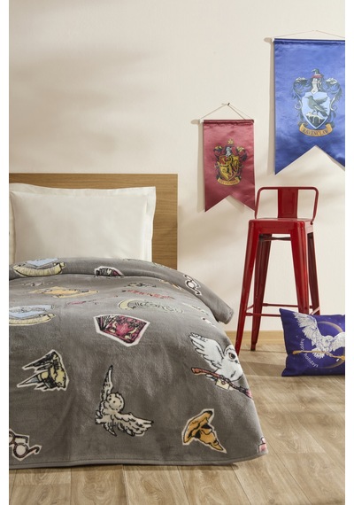 Karaca Home Harry Potter Draco Tek Kişilik Battaniye Antrasit