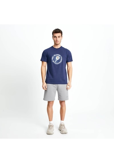 Em185 Ellesse Erkek T-shirt Navy 24y626000022 626003 Lacivert
