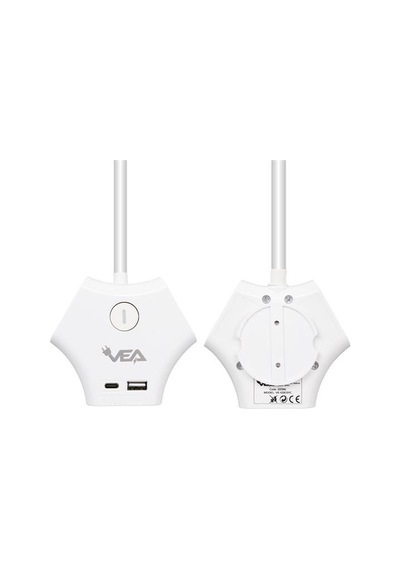 Vea Ve-g903yc 3 Lü Usb+ Type-c Girişli Anahtarlı 1.5 Metre Grup Priz Diğer