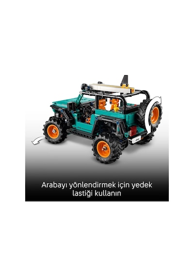 LEGO® Technic™ Jeep® Wrangler Rubicon SUV 42227 - 10 Yaş ve Üzeri Çocuklar için Ördek İçeren Oyuncak Yapım Seti (723 Parça)