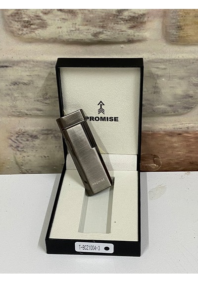Promise Marka Füme Renk Gazlı İnce Kişiye Özel Çakmak