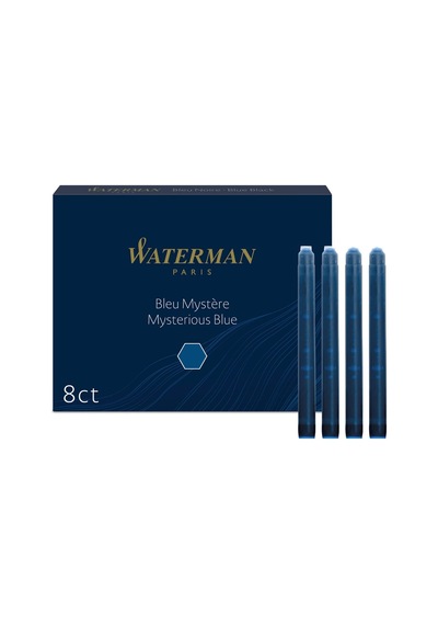 Waterman Kartuş, 8'li Kutu, Siyah/mavi
