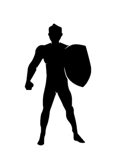 Mızrağı Ile Bekleyen Savşçı Sticker 17Cm