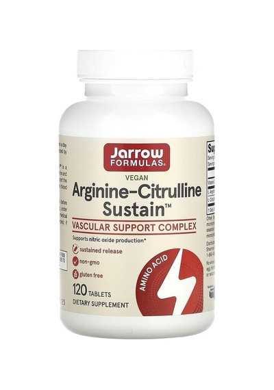 Jarrow Formulas, Arginine-citrulline Sustain, 120 Tablets