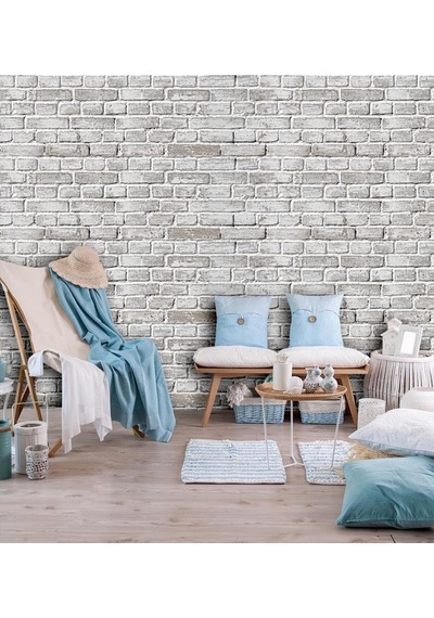 Gri Renk 3 Boyutlu Taş Desen Duvar Kağıdı
