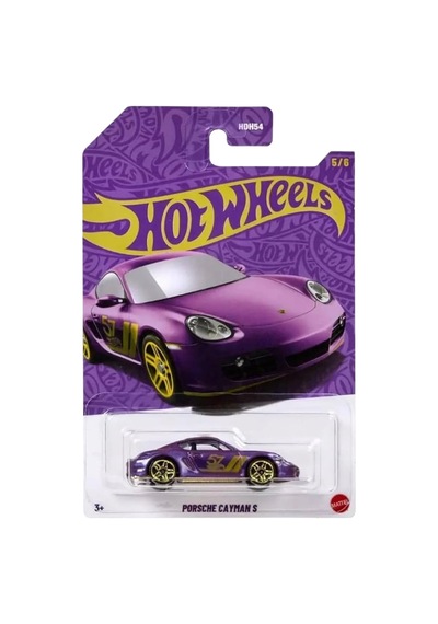 Hot Wheels Silver Series Porsche Cayman S - 57. Yıl Hdh54 Mor-altın 1/64 Diecast Model Araba Çok Renkli